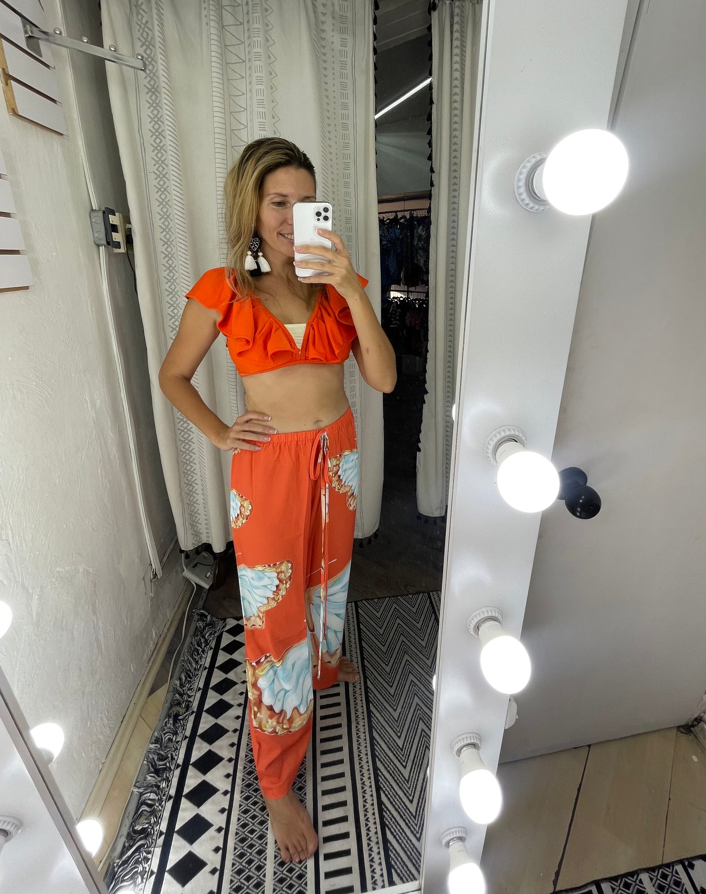 Pantalon de playa Mary Orange - PANT04