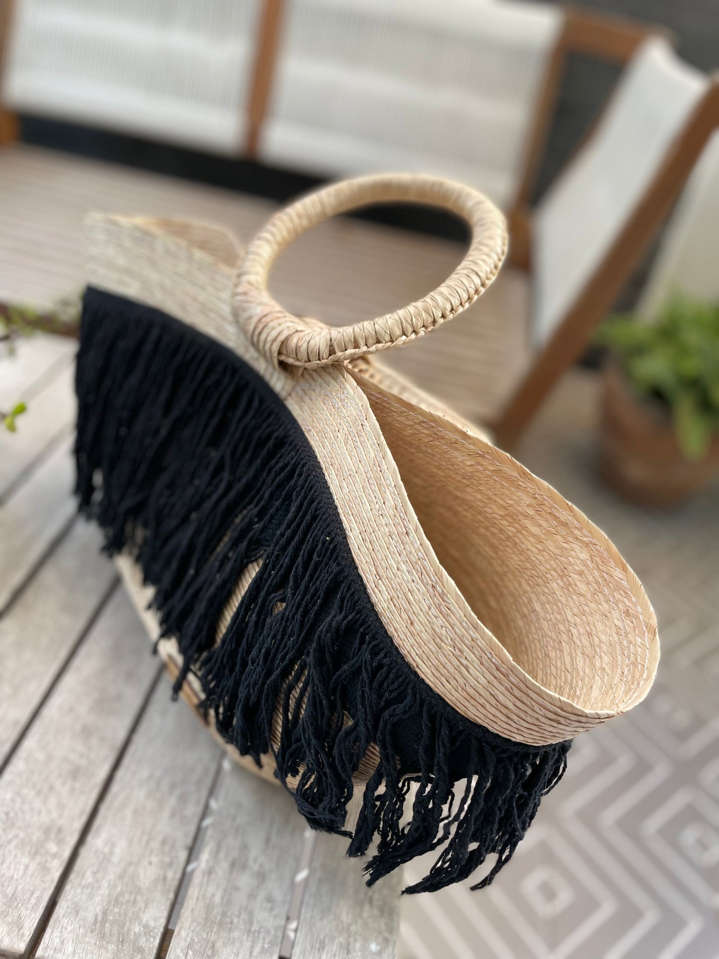 Bolsa Macrame Negra - T11