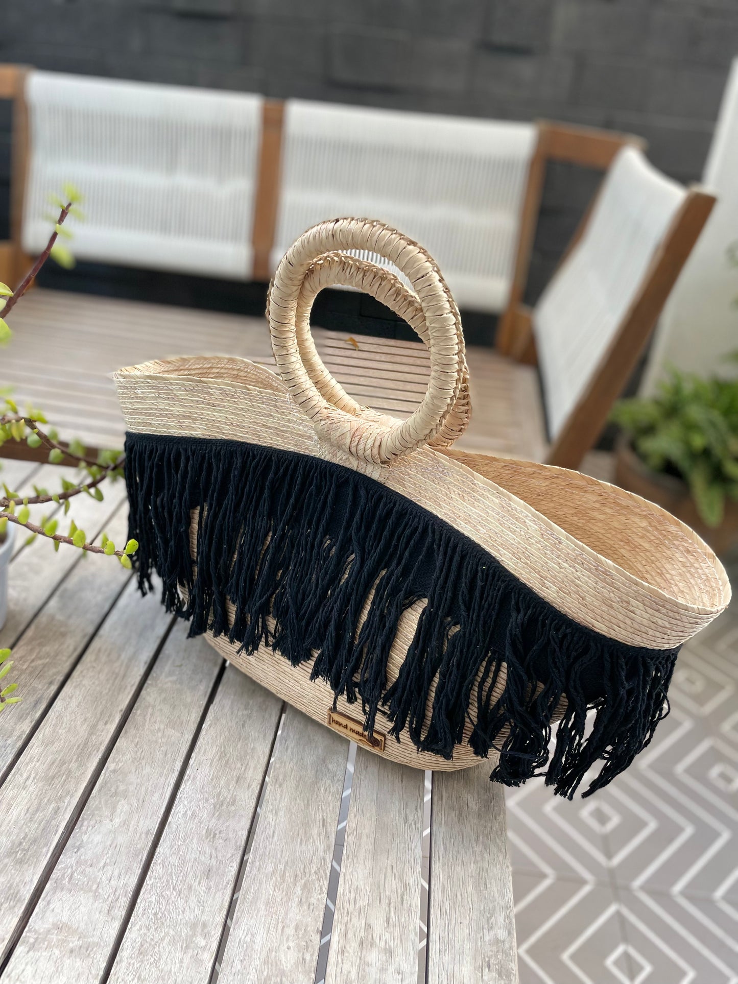 Bolsa Macrame Negra - T11