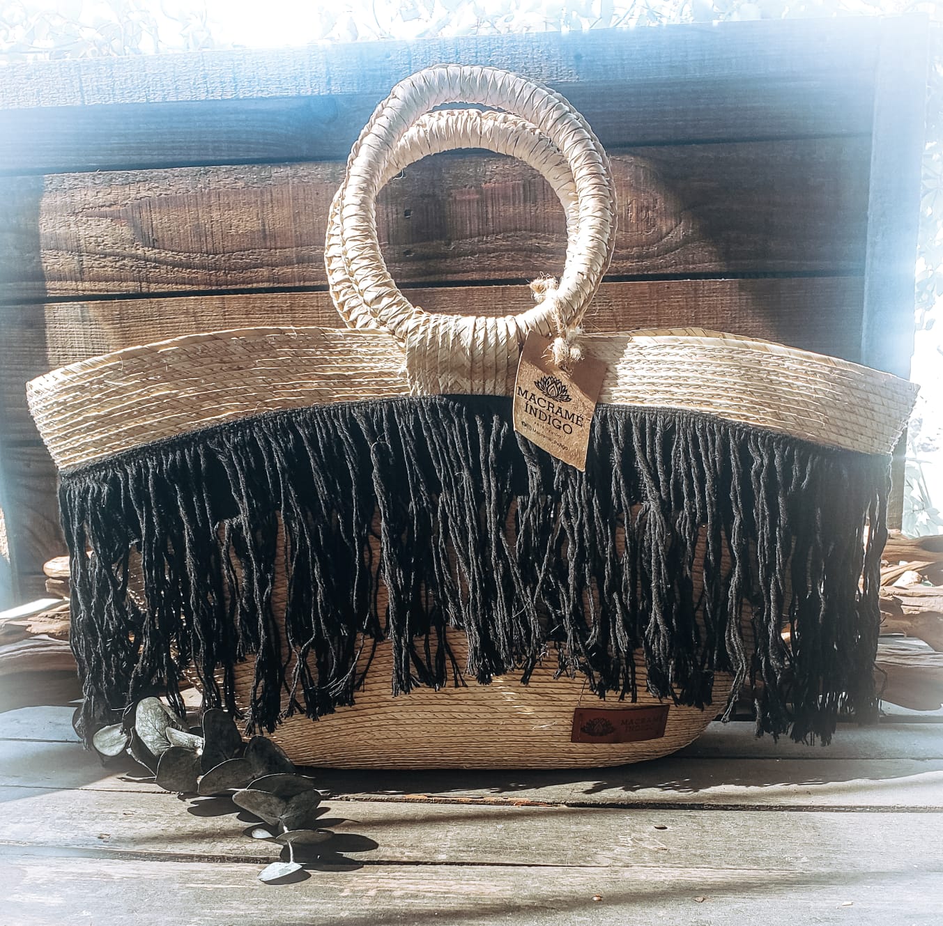 Bolsa Macrame Negra - T11