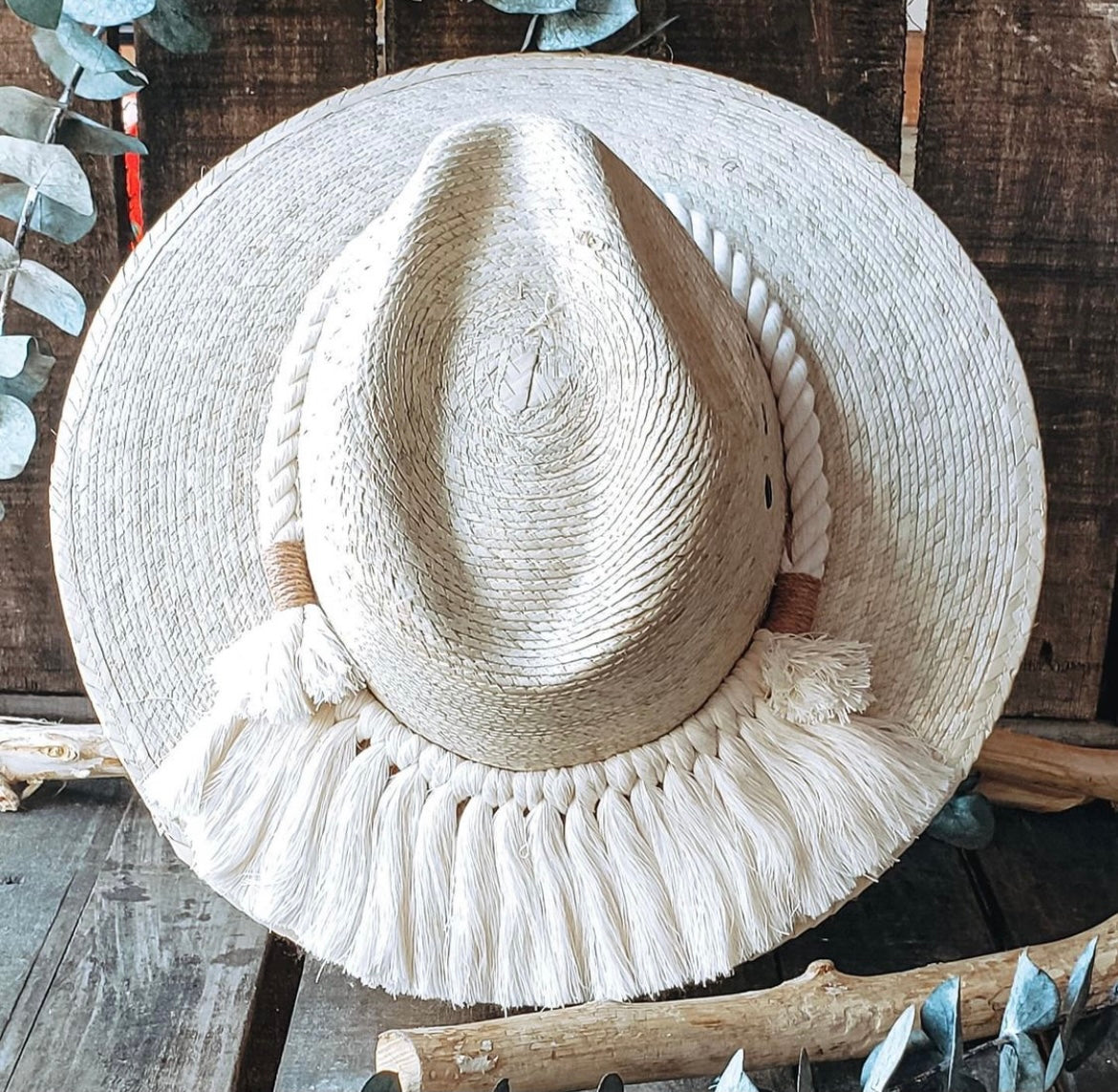 Sombrero Macrame Natur - S01