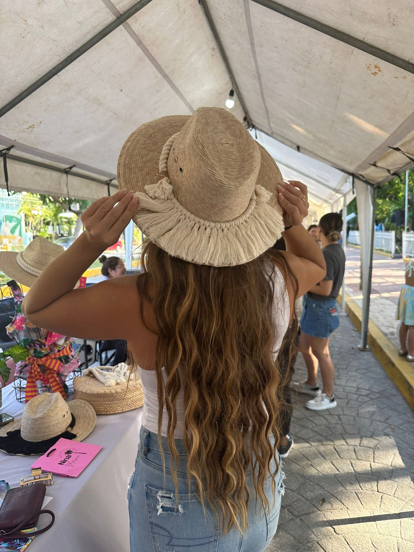 Sombrero Macrame Natur - S01