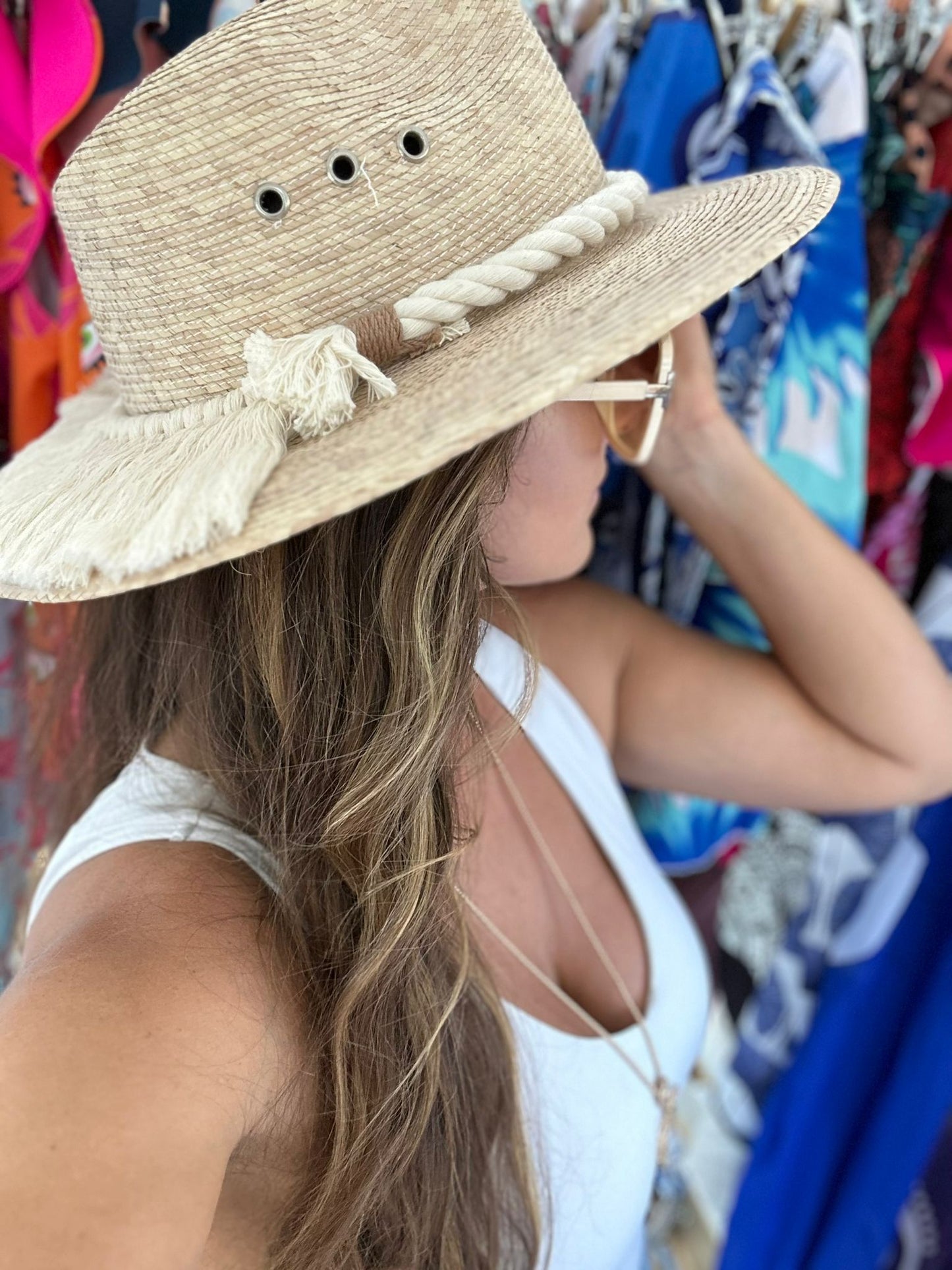 Sombrero Macrame Natur - S01