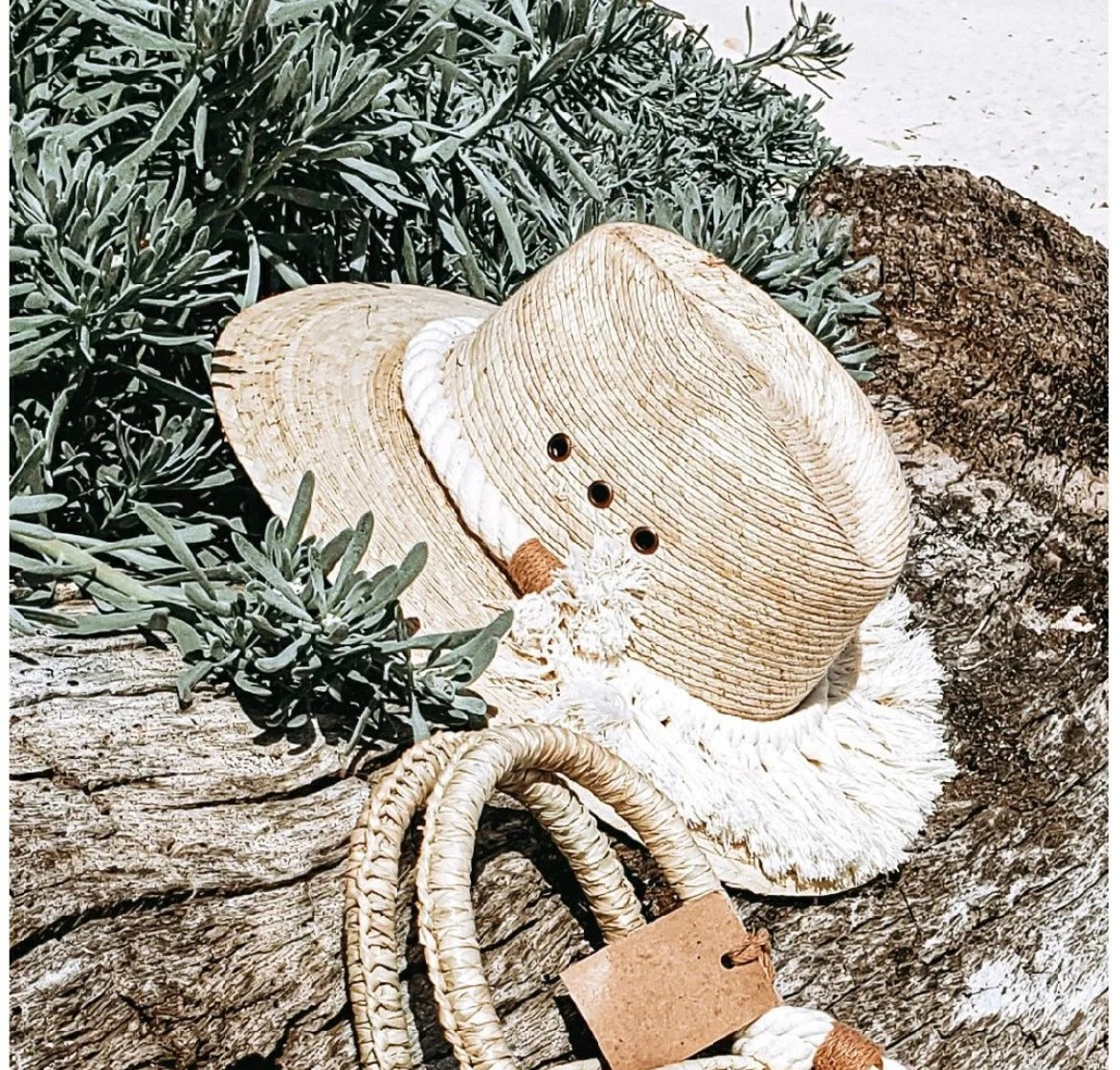 Sombrero Macrame Natur - S01