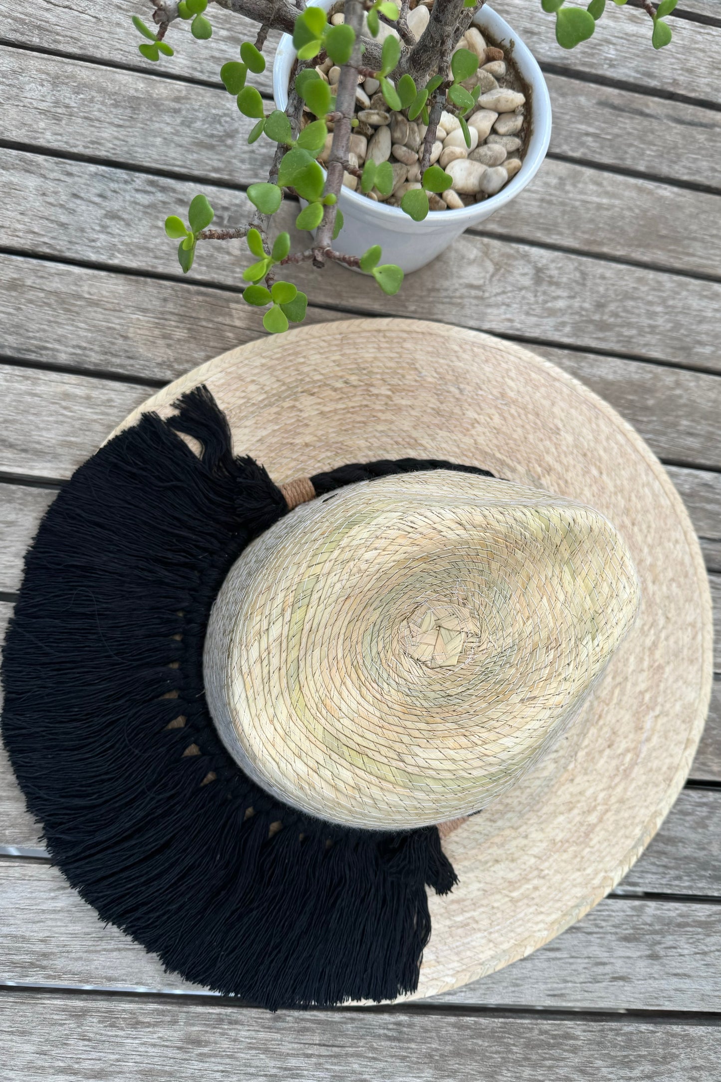 Sombrero Macrame Black - S02