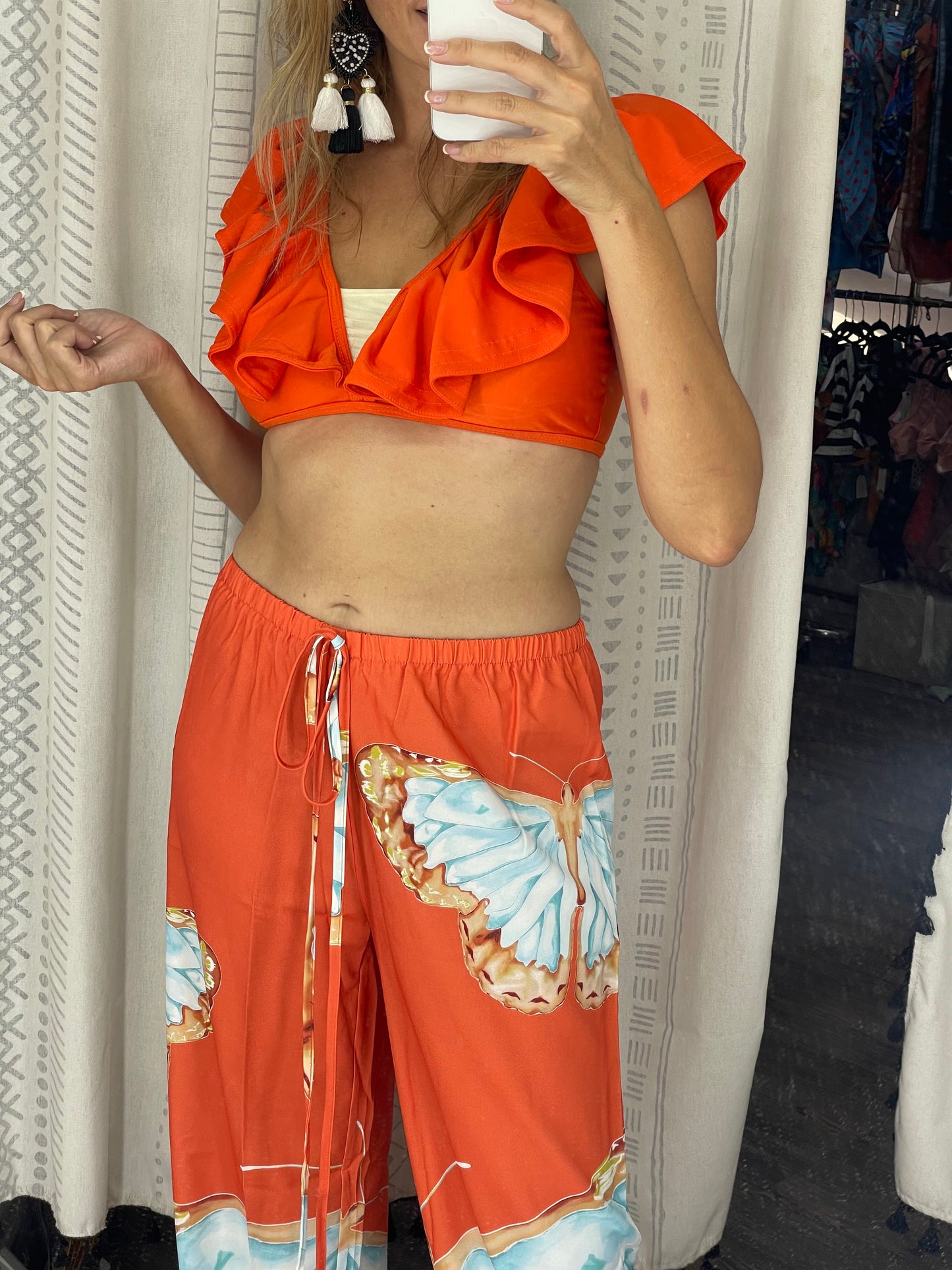 Pantalon de playa Mary Orange - PANT04